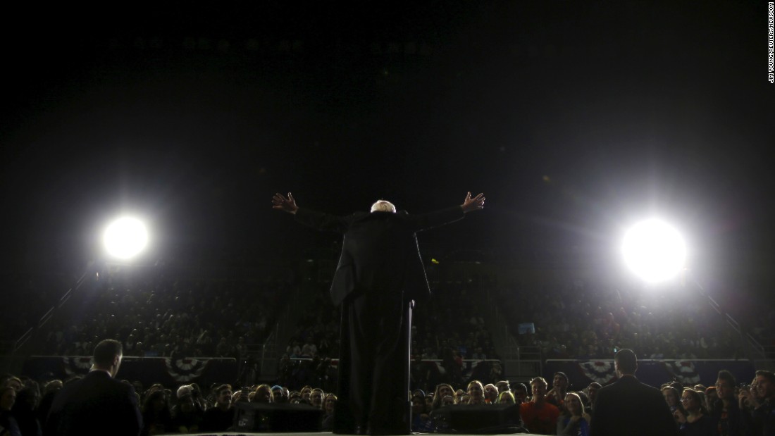 Sanders speaks at a campaign rally in Ann Arbor, Michigan, in March 2016. He &lt;a href=&quot;http://www.cnn.com/2016/03/08/politics/primary-results-highlights/&quot; target=&quot;_blank&quot;&gt;won the state&#39;s primary&lt;/a&gt; the next day, an upset that delivered a sharp blow to Clinton&#39;s hopes of quickly securing the nomination.