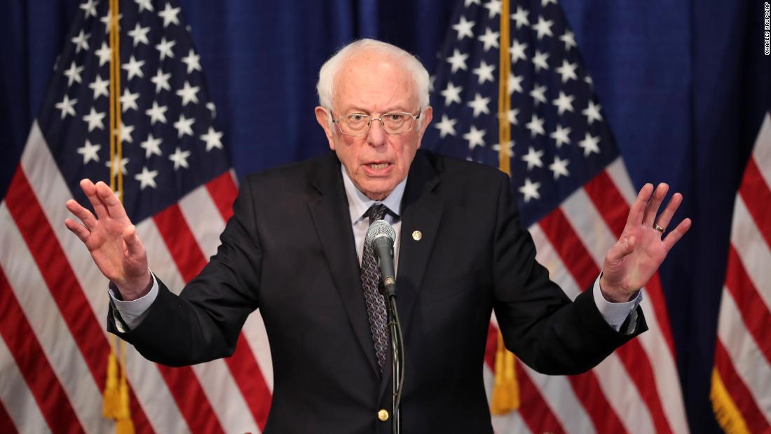 Sanders speaks to reporters in Burlington, Vermont, a day after &lt;a href=&quot;http://www.cnn.com/2020/03/10/politics/gallery/super-tuesday-ii-primaries-2020/index.html&quot; target=&quot;_blank&quot;&gt;Super Tuesday II.&lt;/a&gt; Sanders said it &quot;was not a good night for our campaign from a delegate point of view&quot; but that he looked forward to staying in the race and taking on Joe Biden in an upcoming debate.
